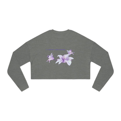 C & R Women's Cropped Floral Sweatshirt